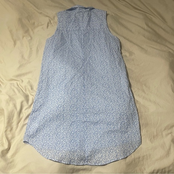 Joie NWT Blue & White Floral Button Up Sleeveless Collared Dress Size XL - Picture 3 of 8